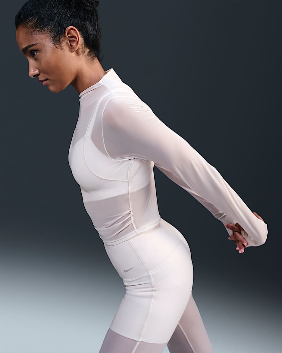Haut a manches longues Dri FIT Nike Zenvy Sheer pour femme